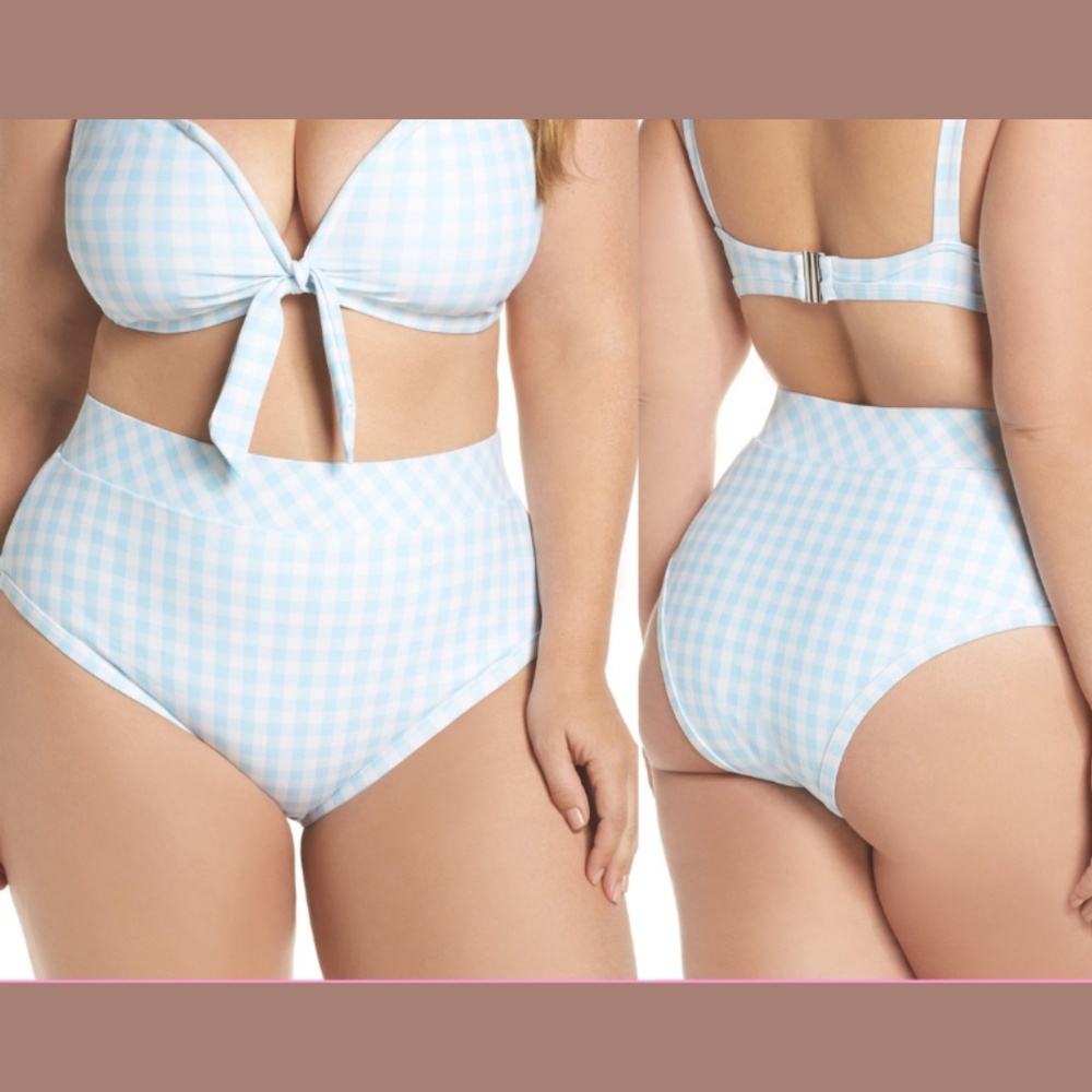 NEW $120 Alpine Butterfly Lover High Waist Bikini Bottoms [PLUS SZ‎ 1X ]